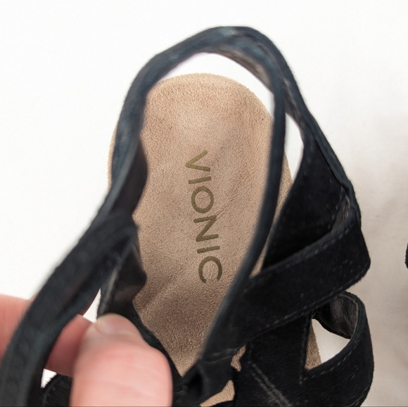 Vionoc Tansy Sandals Black Rope Wedge Heel Size 8 - Picture 8 of 11